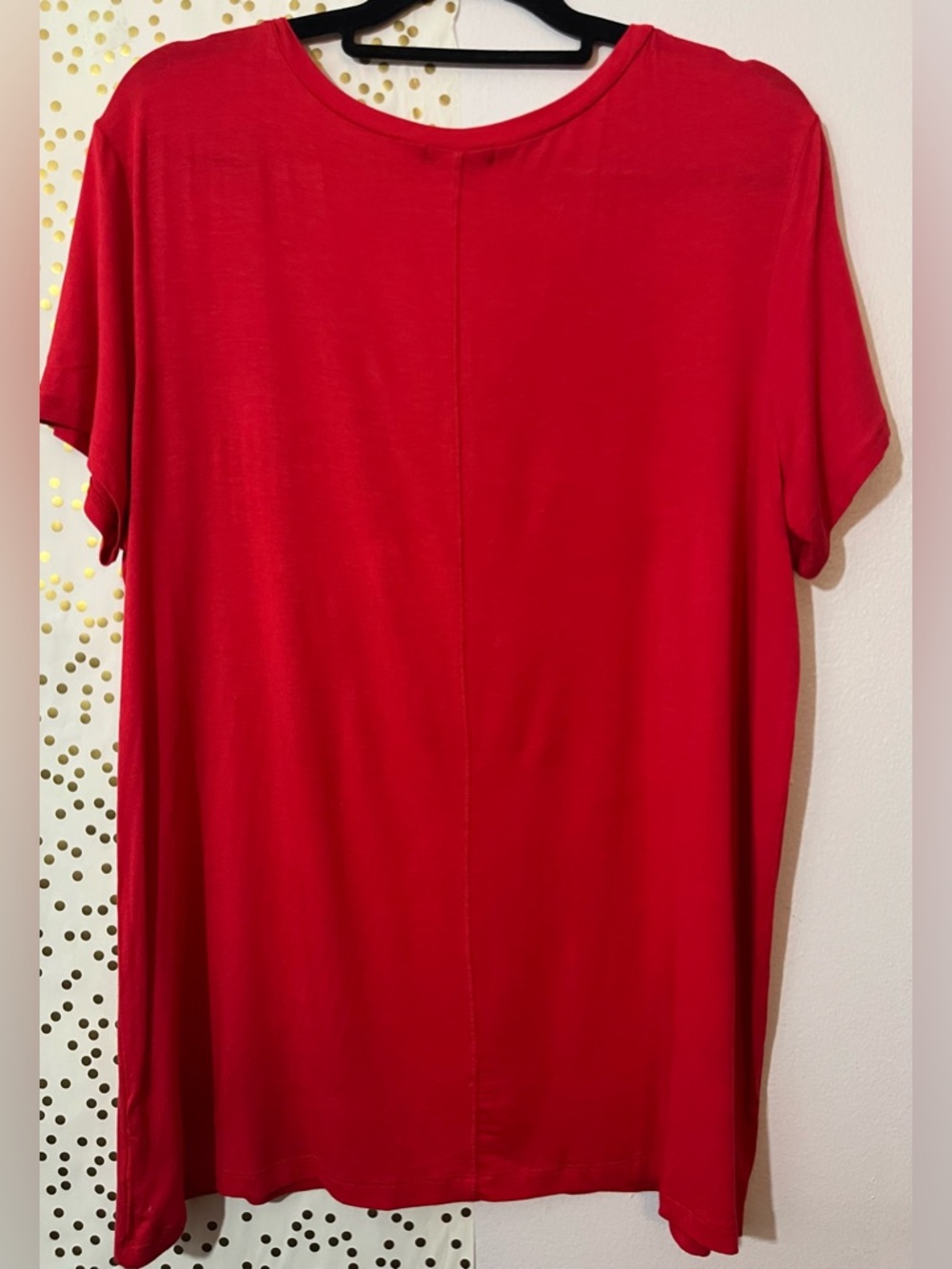Halogen Modal V-Neck Slouchy Tee Short Sleeve Red size XL - Picture 2 of 7